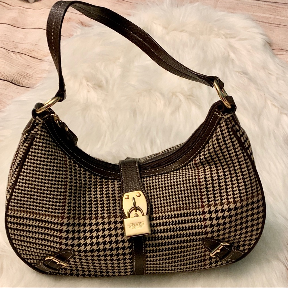 Chaps Tweed Hobo Handbag